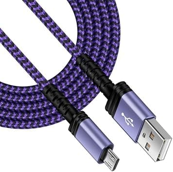 Micro USB Charging Cable, 1.83m Android Charger Cord Fast Charging Cable | USB to Micro USB Male Charger Cable for Samsung Galaxy S6 S7 Edge,Kindle,Android & Windows Smartphones, PS4 and More-Purple on Amazon.ae - Price Tracker