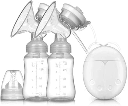 Convenient Double Electric Breast Pump With Milk Bottle (White) on Amazon.ae - Price Tracker