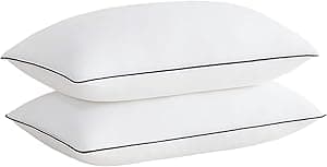 Acanva Cooling Bed Pillows for Sleeping, Luxury Hotel Quality 3D Microfiber Filling with Breathable Cover for Side Back and Stomach Sleepers, Reduces Neck Pain, Standard (Pack of 2), Black 2 Count - Amazon.ae Price Tracker