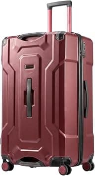 Trunk Case Hard Shell Trolley Bag 28 Inch Red | Premium PC Composite Large Luggage with Deep Trunk Storage, 360° Spinner Wheels, TSA Lock & 3 Year Warranty on Amazon - Best Deal Finder