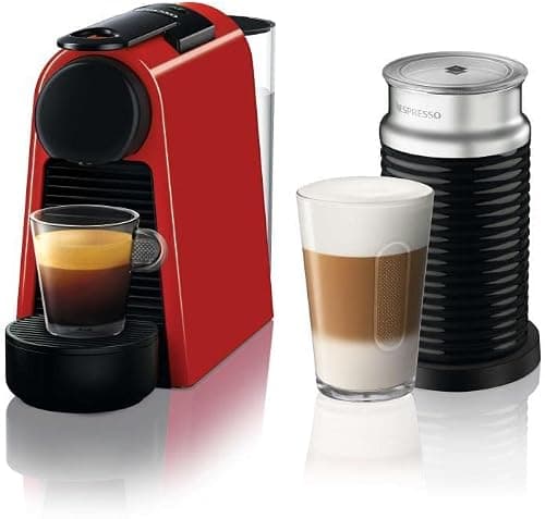 Nespresso D35 Essenza Mini Red + Aeroccino 3 Bundle Coffee Maker, Red on Amazon.ae - Price Tracker