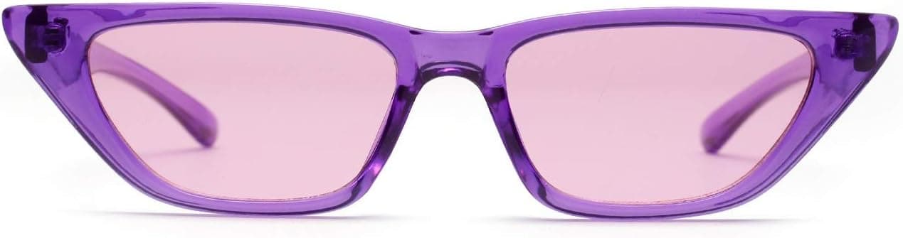 Small Box Cat Eye Sunglasses Distaff Transparent Color Lens Suitable for Decorative Photo Outside Sunglasses for Women (Color : Purple) on Amazon.ae - Price Tracker