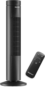 Pro Breeze® 30" Tower Fan with Remote Control, Quiet Cooling with 3 Fan Speeds, 35W Energy, 60° Oscillation, 7-Hour Timer with Smart Night LED Display, Perfect for Home or Office (Black) on Amazon.ae - Price Tracker