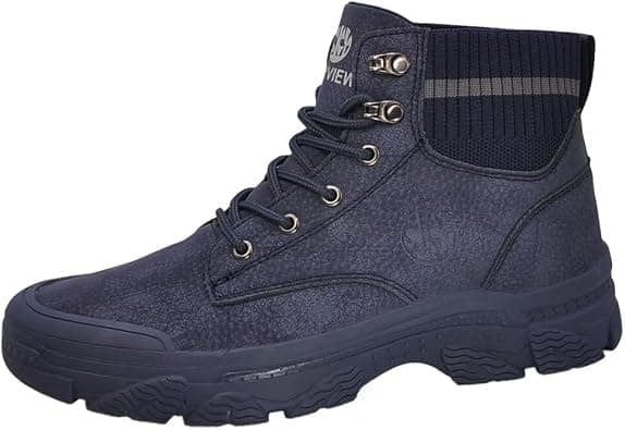SKY VIEW Boots Men's High Top Ankle Boots Anti-Slip Outdoor Hiking Shoes Fashionable Work Hiking Shoes على Amazon.ae - متتبع الأسعار