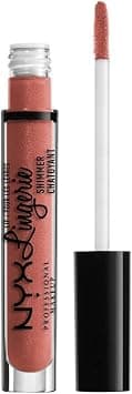 NYX PROFESSIONAL MAKEUP Lip Lingerie Shimmer, Lip Gloss - Bare with Me (Pale Nude) - Best Deal Finder