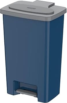 Cosmoplast Step-On Waste Bin With Pedal, Pearl Blue, 44 Liters, IFHHLA340PB on Amazon.ae - Price Tracker