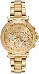 Oversized Golden Tone Maren Chronograph Watch by Michael Kors - Best Deal Finder