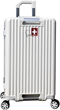 SWISSCASE Carry On Luggage, Hardshell Two-Sided Handle PC, 20 Inches, Aluminium Frame, Double Spinner Wheels, White BTL-E045 on Amazon.ae - Price Tracker