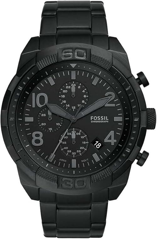 Fossil Men Bronson Stainless Steel Watch With Black Dial - Fs5712 on Amazon.ae - Price Tracker