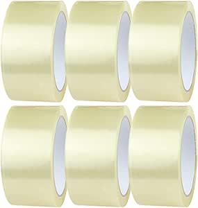 MARKQ Clear Packing Tape | 2 inches x 50 yards Strong Heavy Duty Packaging Tape for Sealing Parcel Boxes, Moving Boxes Houses, Large Postal Bags, Office Supplies [6 Rolls] on Amazon.ae - Price Tracker