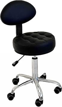 Stools Round Beauty Salon Massage Chair with Backrest Adjustable Swivel Hydraulic Gas Lift Work for Spa Barber Manicure Therapy Clinic on Amazon.ae - Price Tracker