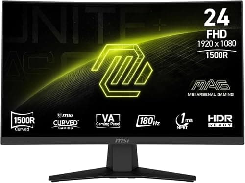 MSI MAG 244C 24-inch 1920 x 1080 (FHD) Gaming Monitor, 180Hz, Adaptive-Sync, HDMI, DisplayPort, VESA Mountable, Tilt, Height Adjustable, Speaker, 1ms, Black on Amazon.ae - Price Tracker