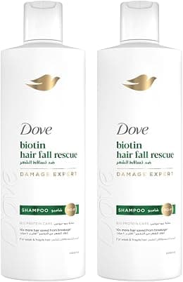DOVE Shampoo, Hair Fall Rescue, 10x more hair saved from breakage*, 2 x 400ml - Best Deal Finder
