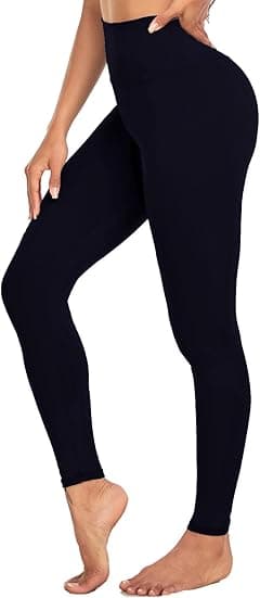 Leggings for Women - High Waisted Tummy Control Butt Lifting Soft No See Through Workout Yoga Pants Running Tights - Amazon.ae Price Tracker