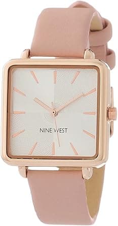 Nine West Women's Japanese Quartz Dress Watch with Faux Leather Strap on Amazon.ae - Price Tracker