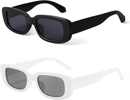Retro Rectangle Sunglasses Women and Men Vintage Small Square Sun Glasses Protection Glasse, UV400 Protection Glasse, Vintage Driving Glasses 90’s Fashion Narrow Square Frame on Amazon.ae - Price Tracker