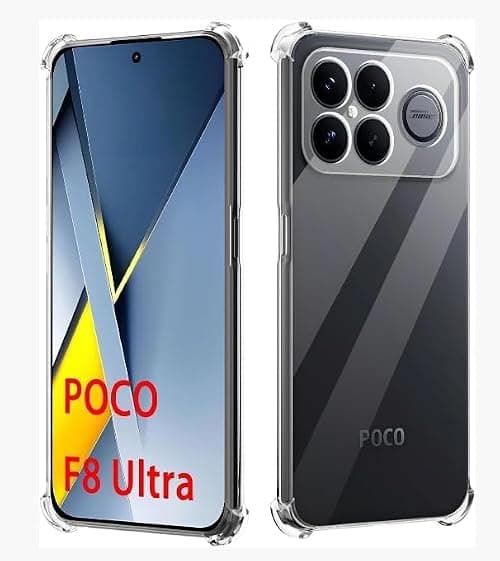 Case Compatible for Xiaomi Poco F8 Ultra Clear Cover Case Soft Flexible Transparent Silicone TPU Shockproof Protective Reinforced Bumper Edges Full Camera Protection for Poco F8 Ultra on Amazon.ae - Price Tracker