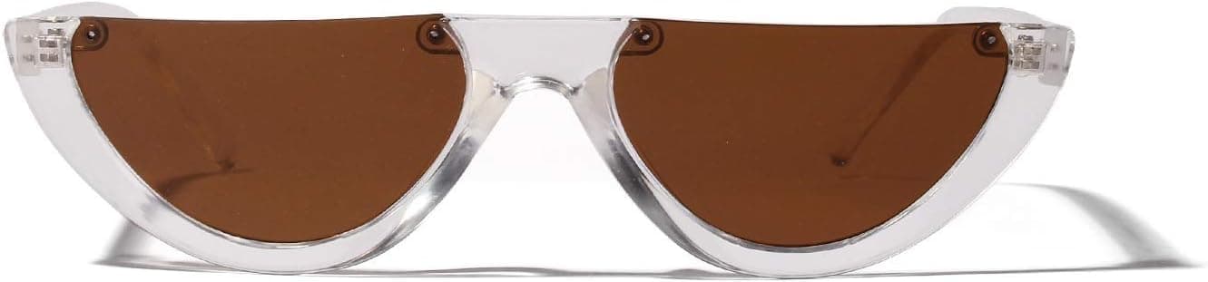 Lower Half Frame Semblance Cat Eye Sunglasses UV Protection Personality Party Clip Up Fashion Accessories Sunglasses for Women (Color : B) on Amazon.ae - Price Tracker