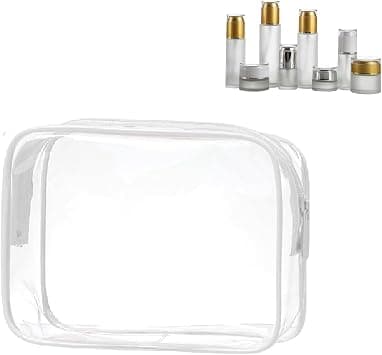 Clear Toiletry Bags, 3pcs Waterproof PVC Travel Organizer for Airport, Transparent Liquid Carry-On Cosmetic Bag for Men & Women (25x19x6cm, White) on Amazon - Best Deal Finder
