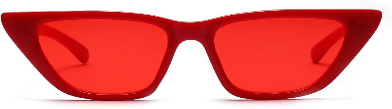 Small Box Cat Eye Sunglasses Distaff Transparent Color Lens Suitable for Decorative Photo Outside Sunglasses for Women (Color : Red) on Amazon.ae - Price Tracker