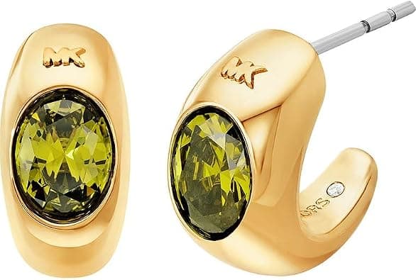 Michael Kors Women's Gold Tone Brass Secure Post Closure Earrings - Best Deal Finder