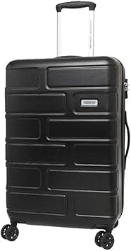 American Tourister Bricklane Suitcase, Cabin Size 55 cm / 20 inch, 4 Spinner Wheels, Hard Top, Polycarbonate, Jet Black|Scratch Resistance|TSA Lock|Inner Mesh Pocket - 3 Years International Warranty on Amazon.ae - Price Tracker