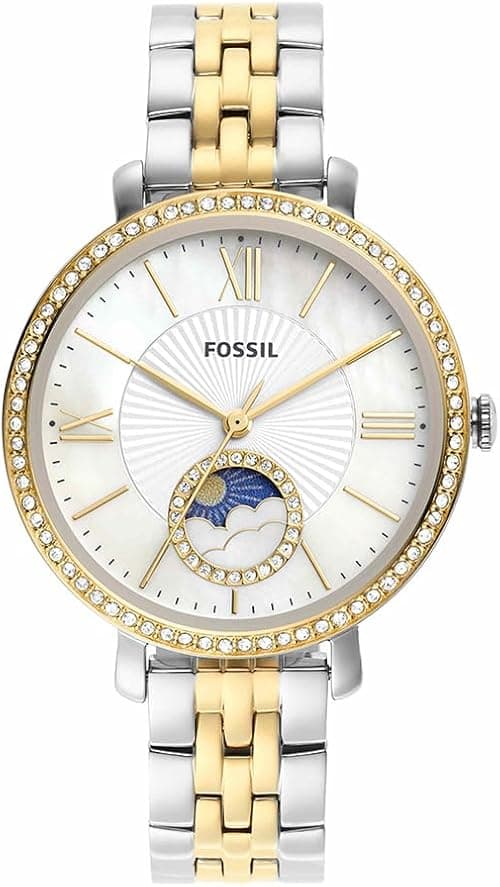 Fossil women's jacqueline multifunction, two-tone stainless steel watch, es5166 on Amazon.ae - Price Tracker