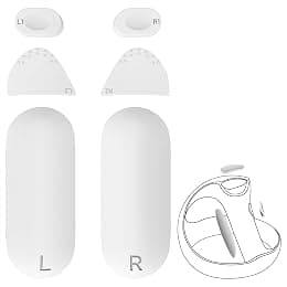 Geekria Anti-Slip Silicone Pad Compatible with Sony PSVR 2, PlayStation VR2 Grip Covers, Controller Handle Protector Sticker, Button Protection Pad Kit (White) - Best Deal Finder