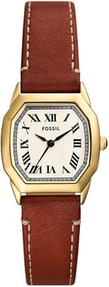 Fossil Women's Analog Quartz Watch with Leather Strap ES5364 - Best Deal Finder