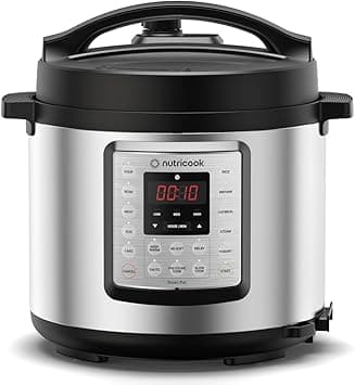 Nutricook Smart Pot Eko ON, 1000 Watts - 9 In 1 Electric Pressure Cooker, 6 Liters, 14 Smart Programs, Brushed Stainless Steel/Black, 2 Year Warranty, Silver/Black on Amazon.ae - Price Tracker