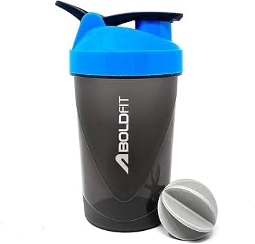 Boldfit Compact Gym Shaker Bottle, Shaker Bottles For Protein Shake, Bpa Free Material, Plastic, Blue And Grey, 500ml on Amazon.ae - Price Tracker