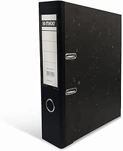 MAXI BF403 Lever Arch File F/S Broad Black,75mm wide spine holds up to 500 A4 sheets (80 gsm) with replaceable labels for easy Identification of contents BLACK on Amazon.ae - Price Tracker
