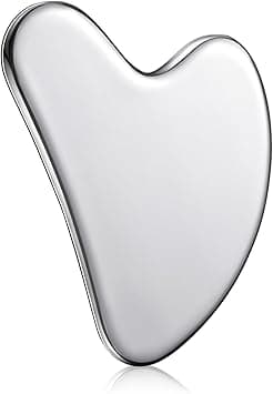 Nuanchu Stainless Steel Gua Sha Facial Tools Mother's Day Self Care Gifts Guasha for Face Metal Gua Sha Tighten Skin Massage Guasha Beauty Tool for Body Eyes Massager with Travel Pouch(Silver) - Amazon.ae Price Tracker