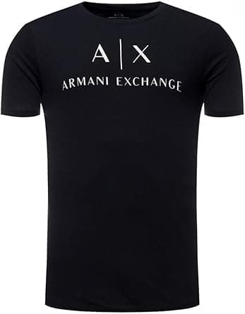 Armani Exchange Mens Logo Crew Neck Short Sleeve Jersey T-shirt T-Shirt on Amazon.ae - Price Tracker
