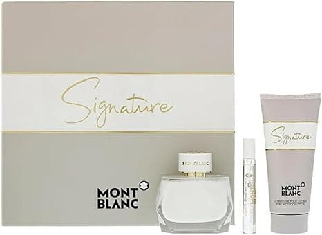 MONTBLANC Mont Blanc Signature Eau De Parfum 3Pcs Gift Set for Women (EAU DE PARFUM SPRAY 3 OZ &amp; BODY LOTION 3.4 OZ &amp; EAU DE PARFUM 0.25 OZ MINI) on Amazon.ae - Price Tracker