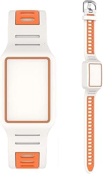 GIOPUEY Compatible with Amazfit Helio Strap, Soft TPU Strap [Joint Color Design] - Beige/Orange على Amazon.ae - متتبع الأسعار