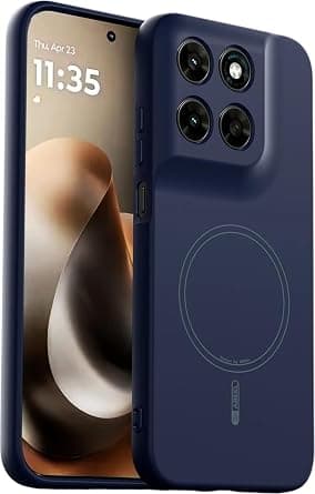 Gruattreay Case Compatible with Motorola Moto G77 5G, [Compatible with Mag-Safe], Magnetic Liquid Silicone Soft Rubber Gel, Camera Protection, Pure Color Simple Cover (Dark Blue) on Amazon.ae - Price Tracker