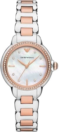 Emporio Armani Damenuhr, Dreizeiger Quarzwerk und 32mm Gehäusegröße mit Edelstahl-, Leder- oder Silikonarmband on Amazon.ae - Price Tracker