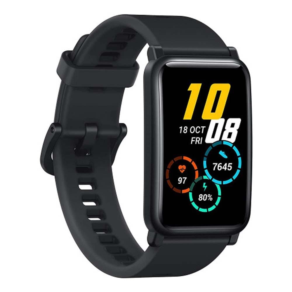 HONOR Watch ES 1.64'' AMOLED Color Screen, 10-Day Battery, 24/7 Heart Rate And Sleep Tracking, Blood Oxygen Monitoring, 50 m Water Proof, 95+ Workout Modes, Meteorite Black, USB on Amazon.ae - Price Tracker