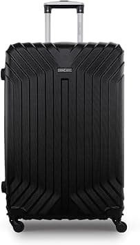 Durable 1 Piece Lightweight Cabin Size 20 inches Carrying 10KG Material-ABS 8 Wheels Hardsided Travel Suitcase - Black on Amazon.ae - Price Tracker