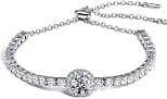 Moissanite Tennis Bracelet, 2 Carat 8mm Lab-Created Moissanite Diamond, Adjustable Bracelet for Women, Jewelry Gift - متتبع أسعار Amazon.sa