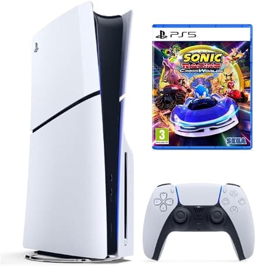 Sony PlayStation 5 Slim Disc Console + Sonic Racing: CrossWorlds PS5 -International Version on Amazon - Best Deal Finder