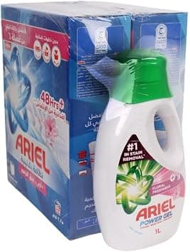 Ariel Blue Laundry Detergent Powder, 2.25 kg + Gel 1 L - متتبع أسعار Amazon.sa