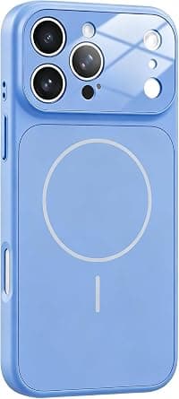 Magnetic Hard Case for iPhone 16 pro Convertor Case, Full Glass Camera Lens Protector Converted to iphone 18 Pro / 17 Pro, Support Wireless Charging (Light Blue, iPhone 16 Pro) على Amazon.ae - متتبع الأسعار