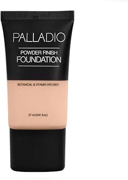 Palladio Powder Finish Liquid Foundation | Natural Matte Appearance | Reduces Fine Lines | Covers Large Pores | Hides Imperfections | All Day Wear | Sheer To Medium Coverage | Ivory | Multi - Best Deal Finder