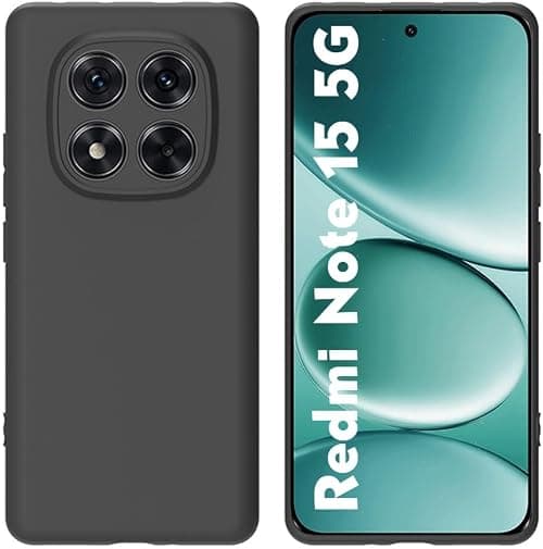 Silicone Case for Redmi Note 15 5G, Soft Gel Rubber, Anti-scratch, Shockproof, Slim, Full Body Protection (Black, Redmi Note 15) on Amazon.ae - Price Tracker