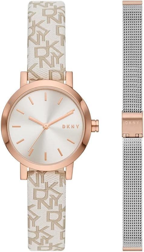 DKNY SOHO Women's Quartz Watch with Alloy Stainless Steel Leather Silicone Strap on Amazon.ae - Price Tracker