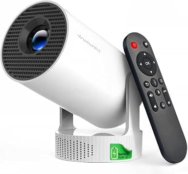 Wownect Mini Smart Projector |180 ANSI Lumens |12000mAh Battery | Android 13 | 4K Support |Auto Keystone |2.4G/5G WiFi |BT5.4 |Portable LED Projector |2+16GB | Up to 130" Display | HDMI/USB - Best Deal Finder