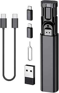 Multi USB Charging Adapter Cable Kit, USB C to Ligh-ting Adapter Box, Conversion Set USB A Type C Lightn-ing Micro Adapter Kit,60W Charging and Data Transfer Cable Kit Sim Tray Eject Tool Slots - Amazon.ae Price Tracker