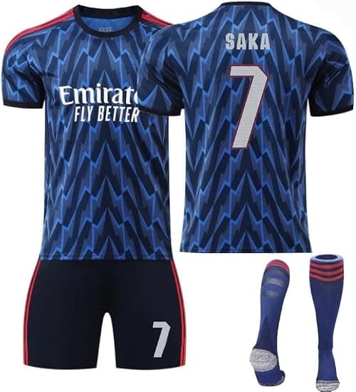 2025/26 Away Champion Edition ARS Football Jersey Kit– SAKA #7 Signed Edition–Soccer Uniform Set with Shorts,Socks&Knee Pads–Athletic Training Gift for Men,Youth&Boys(16–3XL) on Amazon.ae - Price Tracker